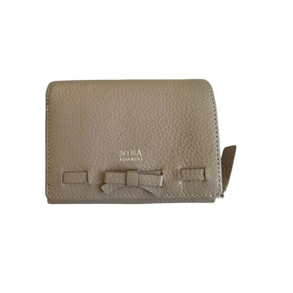 NINA RICCI Tan Pebble Leather Snap Zip Wallet - Picture 3 of 10